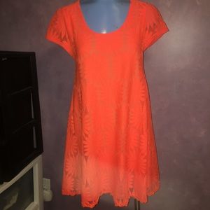 Bright orange urban outfitters dress